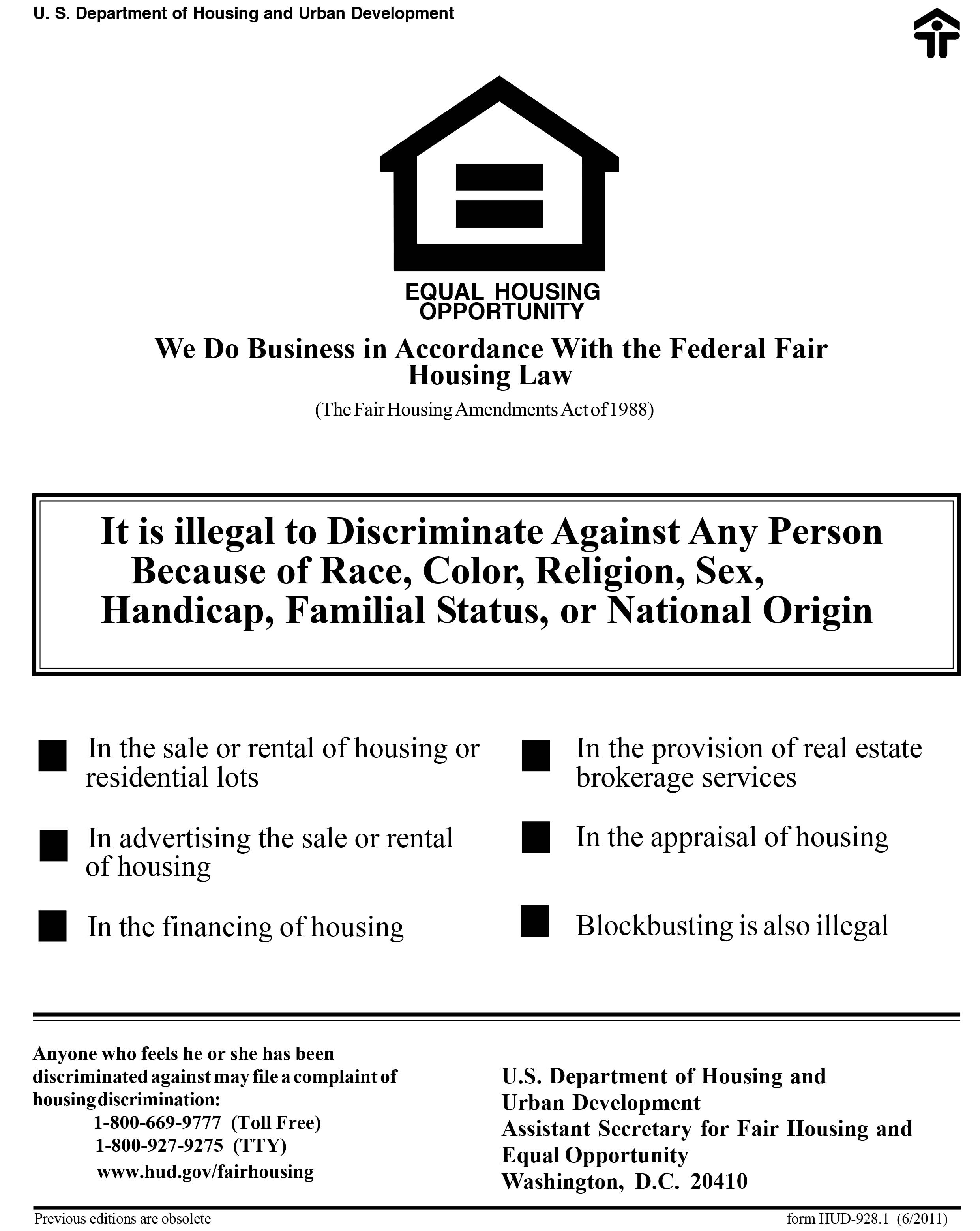 Fair Housing Poster